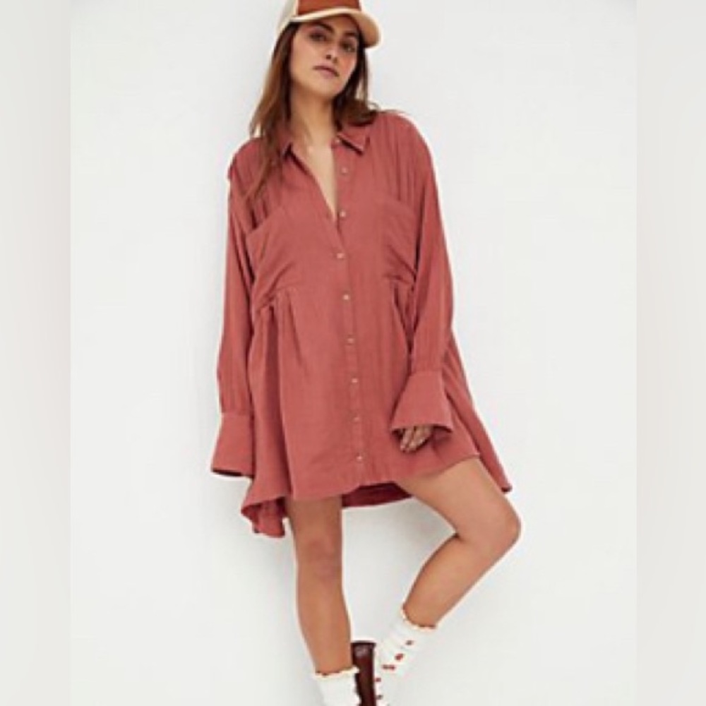 Free People Shirt Dress Small
